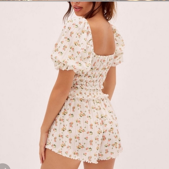 For Love & Lemons Lola Pointelle Crop Top & Bottom